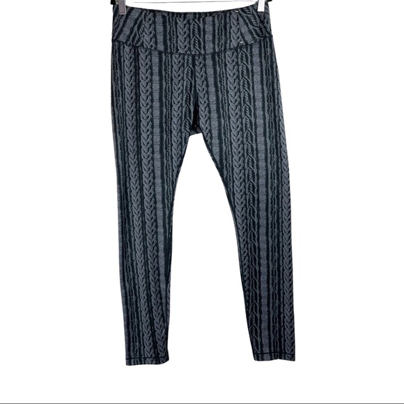 Calia by Carrie Underwood Chain Link Print Leggings Black Grey - Picture 2 of 11